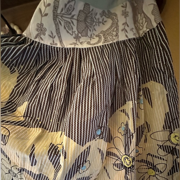 Women’s Size 4 Cream+Blue Retro CAbi Treasure Skirt - Picture 4 of 8